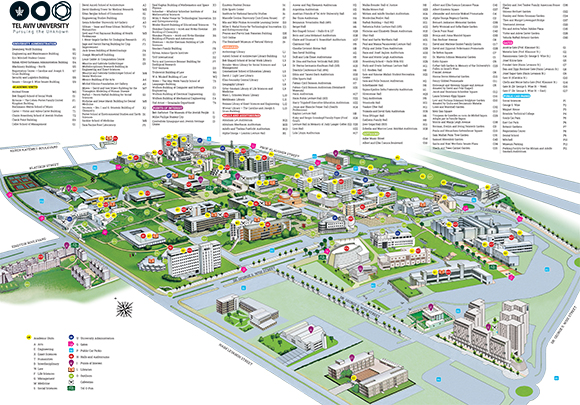 Map of Tel Aviv University Campus - Click to enlarge